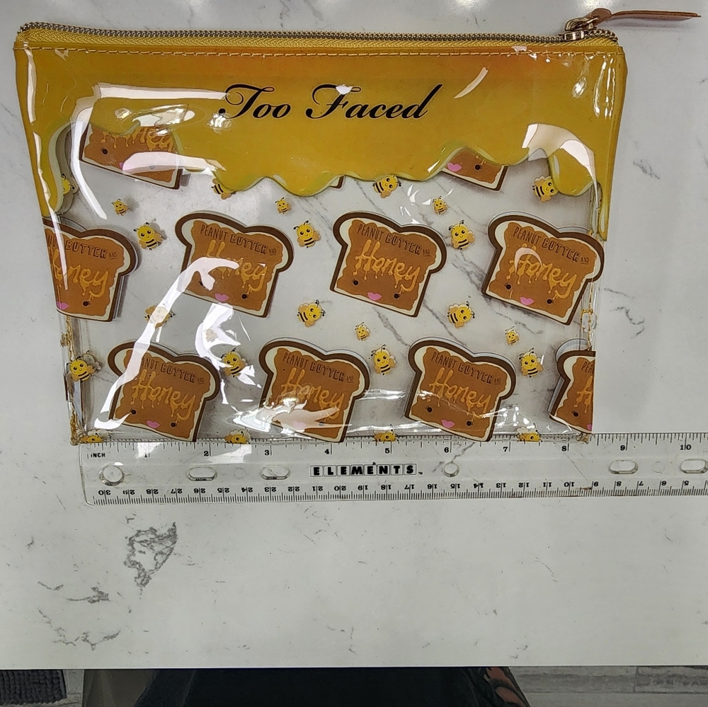 Too Faced Peanut Butter And Honey Cosmetic Pouch